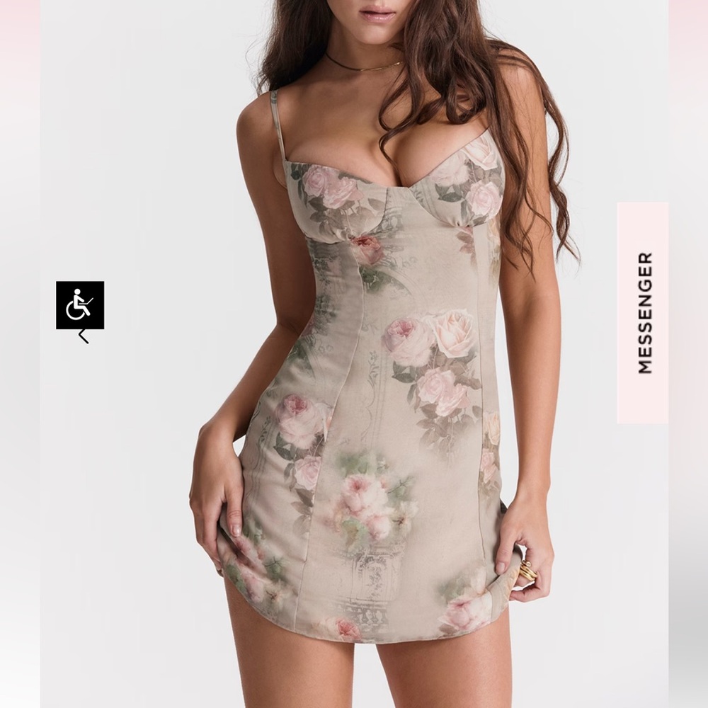 House of CB Christiana Vintage Mini Floral Dress